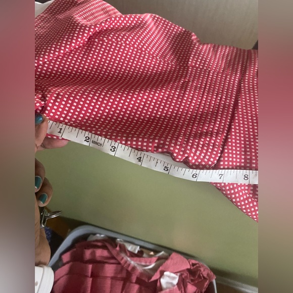 NWT Pearl by Lela Rose Checkered short sleeve poplin combo top Super Stylish - Picture 6 of 9